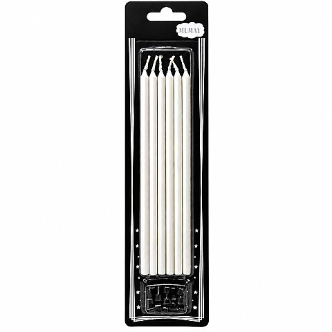 20 CM 6 Lİ PASTA MUMU RENKLİ - 3