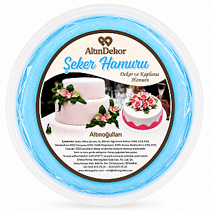200 GR ALTIN USTA ŞEKER HAMURU AÇIK MAVİ - ALTINDEKOR