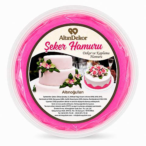 200 GR ALTIN USTA ŞEKER HAMURU NEON PEMBE - 1