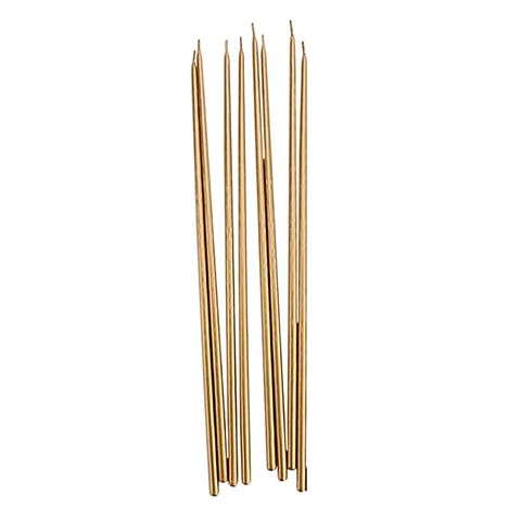 35 CM 8 Lİ PASTA MUMU ALTIN - 1