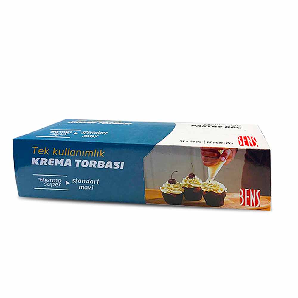 51 CM KREMA TORBASI MAVİ 72'Lİ - BENS