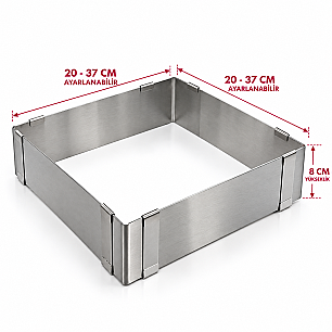 8 CM AYARLI KARE ÇEMBER - KARADAĞ METAL