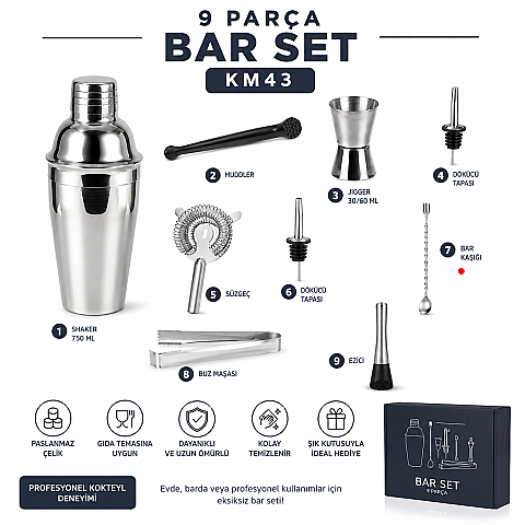 9 PARÇA BAR SET KM43 - 1