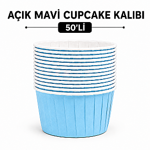 AÇIK MAVİ CUPCAKE KALIBI 50 Lİ - DİĞER