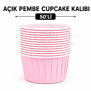 AÇIK PEMBE CUPCAKE KALIBI 50'Lİ - DİĞER
