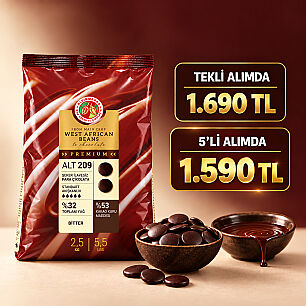ALT209 ALTINMARKA BİTTER ŞEKER İLAVESİZ PARA ÇİKOLATA 2,5 KG - ALTINMARKA