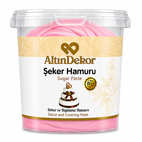 ALTIN USTA ŞEKER HAMURU AÇIK PEMBE 1 KG - 1