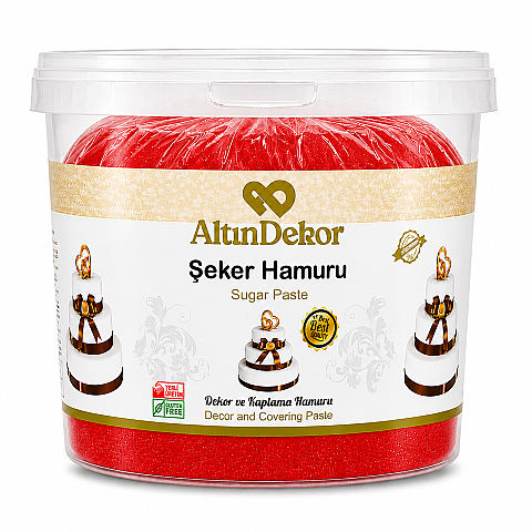 ALTIN USTA ŞEKER HAMURU KIRMIZI 3 KG - 1