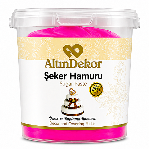 ALTIN USTA ŞEKER HAMURU NEON PEMBE 1 KG - 1