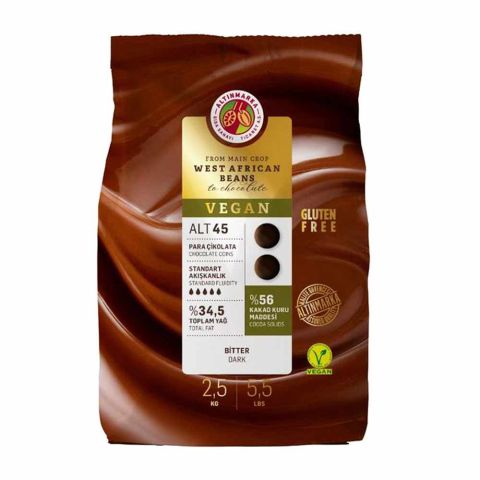 ALTINMARKA ALT45 VEGAN BİTTER MİNİ PARA ÇİKOLATA 2,5 KG 