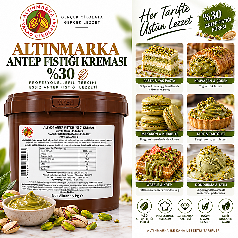 ALTINMARKA ANTEP FISTIĞI KREMASI %30 5 KG ALT604 - 2