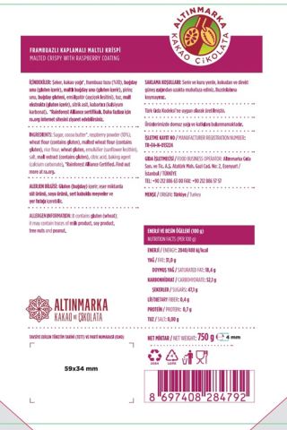 ALTINMARKA FRAMBUAZ KAPLI KRİSPİ 750 GR - 2