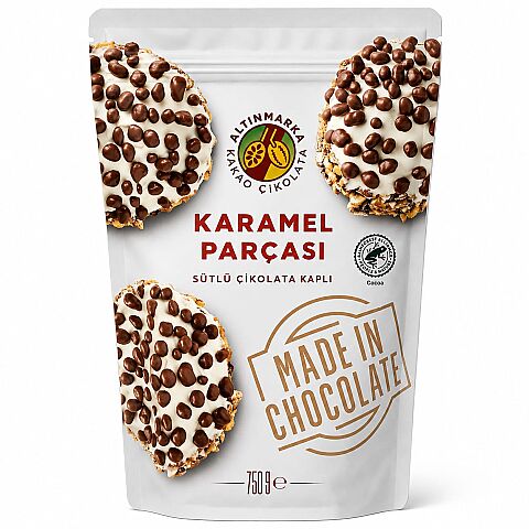 ALTINMARKA SÜTLÜ ÇİKOLATA KAPLI KÜP KARAMEL 750 GR - 1