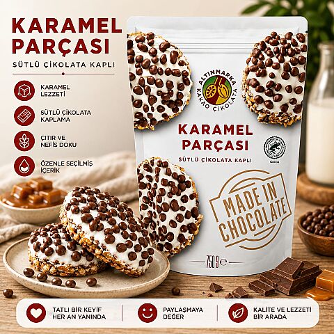 ALTINMARKA SÜTLÜ ÇİKOLATA KAPLI KÜP KARAMEL 750 GR - 2