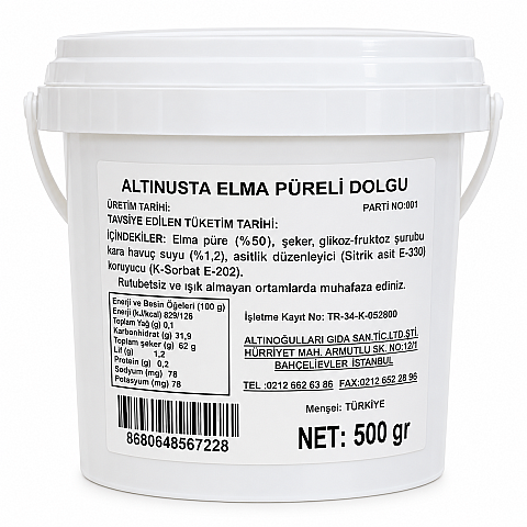 ALTINUSTA ELMA PÜRELİ DOLGU 500 GR - 1