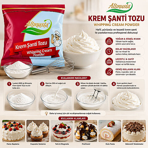 ALTINUSTA TOZ KREM ŞANTİ 500 GR - 2