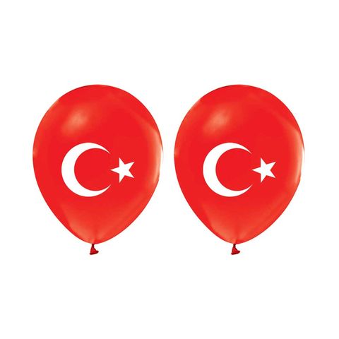 BALON EVİ 1+1 BASKILI AYYILDIZ BALON (100'LÜK)