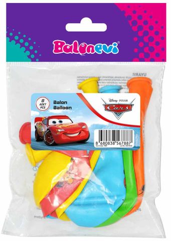 BALON EVİ 4+1 CARS 3 BASKILI BALON 8'Lİ