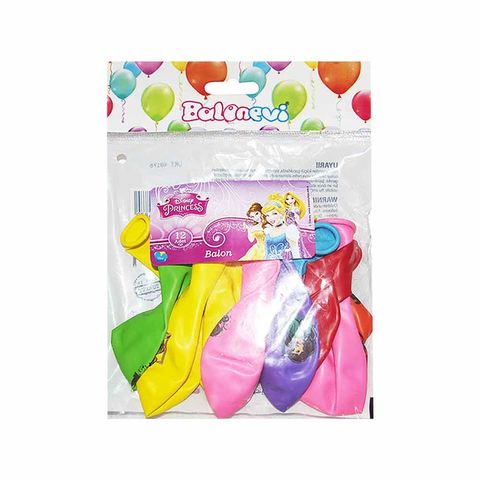 BALON EVİ 4+1 PRENSES BASKILI BALON 12'Lİ