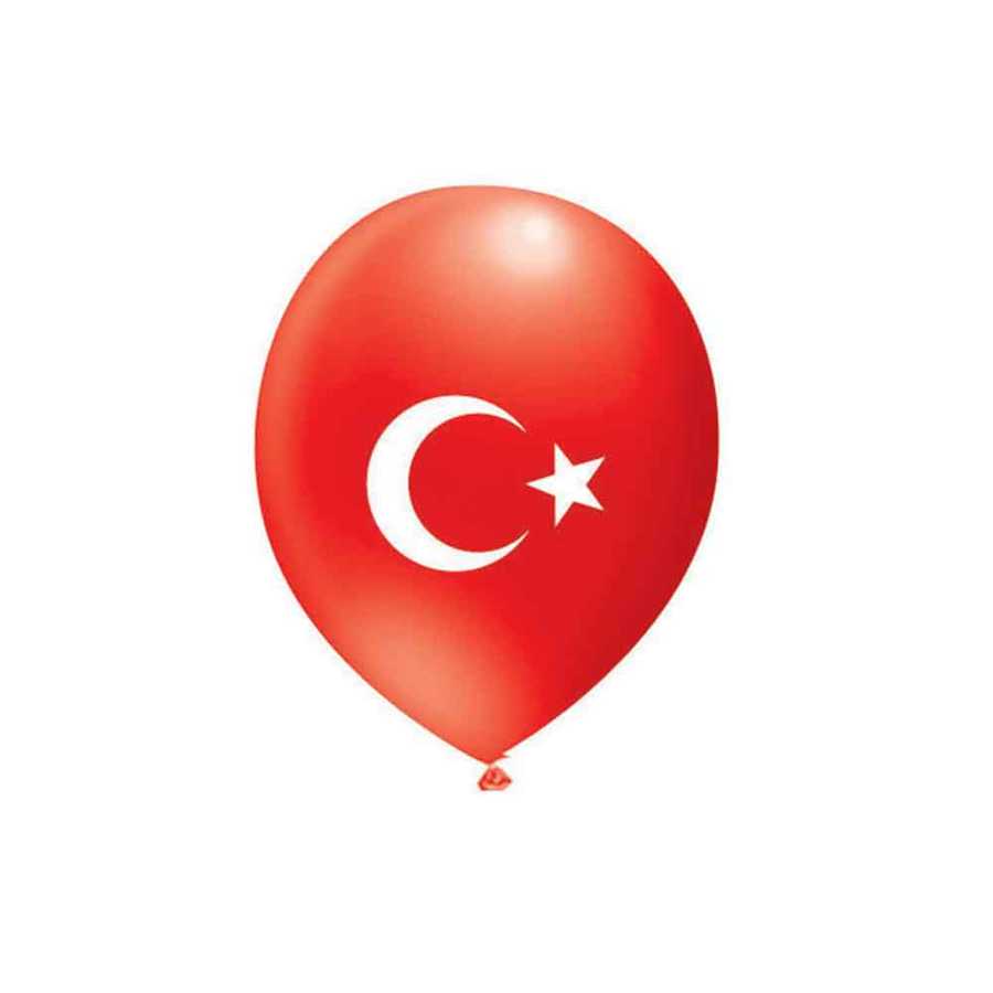 BALON EVİ AY YILDIZ BASKILI BALONLAR 16�LI MİKRODAN GELENLER