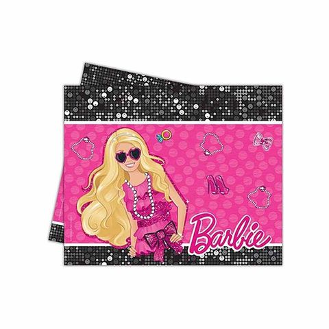 BALON EVİ BARBIE KLASİK LİSANSLI MASA ÖRTÜSÜ 120X1