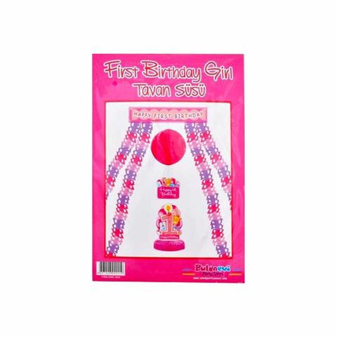 BALON EVİ FIRST BIRTHDAY GIRL TAVAN SÜSÜ