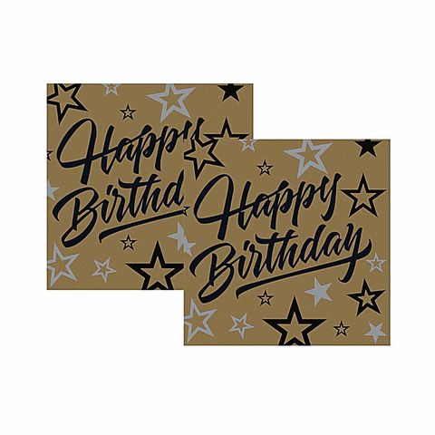BALON EVİ GOLDEN STARS KAĞIT PEÇETE 33x33cm (16AD)