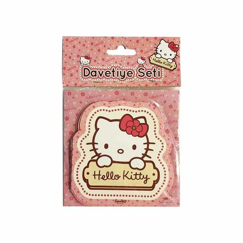 BALON EVİ HELLO KITTY DAVETİYE (6 AD)
