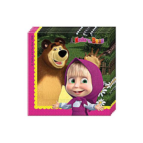 BALON EVİ MASHA AND THE BEAR KAĞIT PEÇETE 33x33 cm - 1