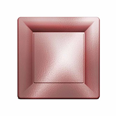 BALON EVİ METALİZE ROSE GOLD KARE TABAK 29CM (6AD)