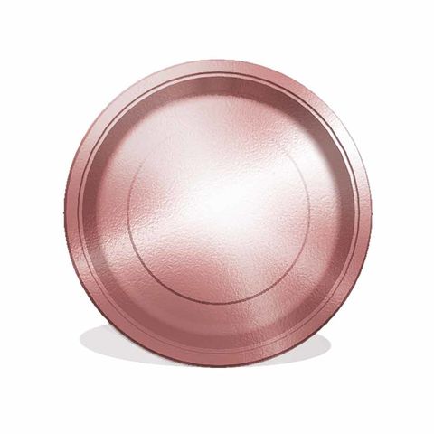 BALON EVİ METALİZE ROSE GOLD TABAK 23CM (8AD)