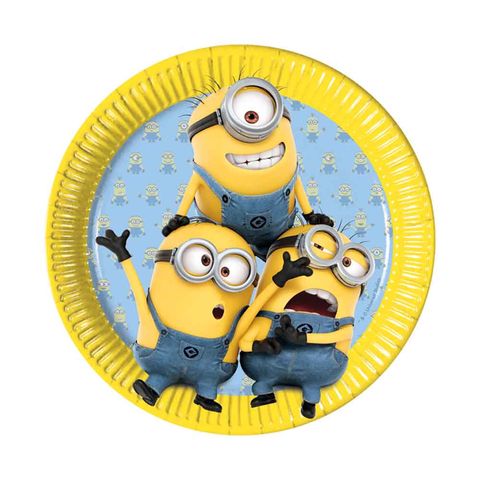 BALON EVİ MINIONS TABAK 23 CM (8AD)