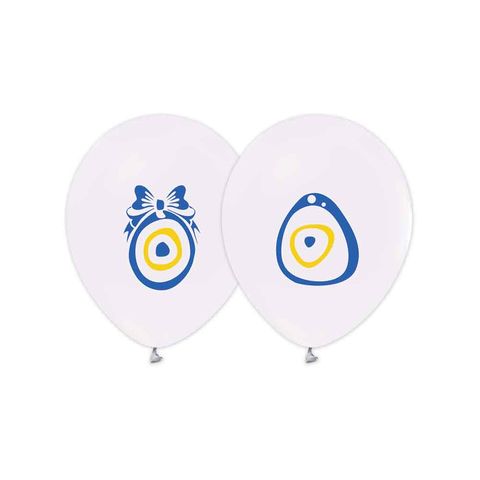 BALON EVİ NAZAR BONCUĞU BASKILI BALON 16'LI