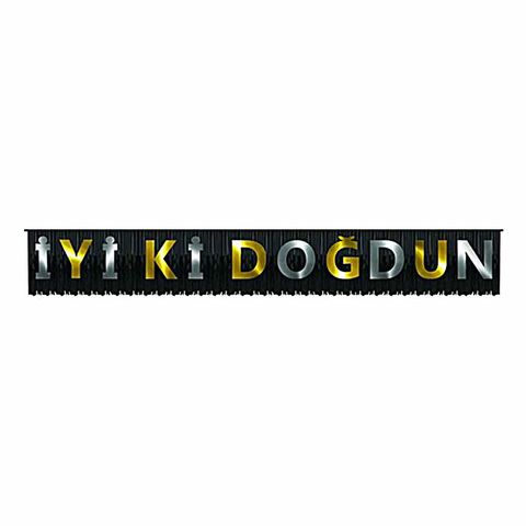 BALON EVİ SİYAH PÜSKÜLLÜ ELEGANT İYİKİ DOĞDUN BANN