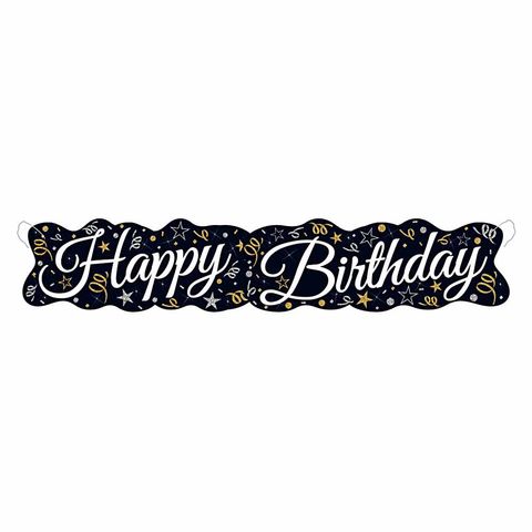 BALON EVİ SPARKLING CONFETTI HAPPY BIRTHDAY BANNER - 1