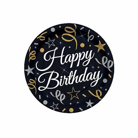 BALON EVİ SPARKLING CONFETTI TABAK 23CM (8AD)
