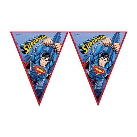 BALON EVİ SUPERMAN ÜÇGEN BAYRAK SET