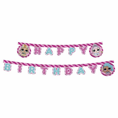 BALONEVİ LOL SURPRISE HAPPY BIRTHDAY BAYRAK SET