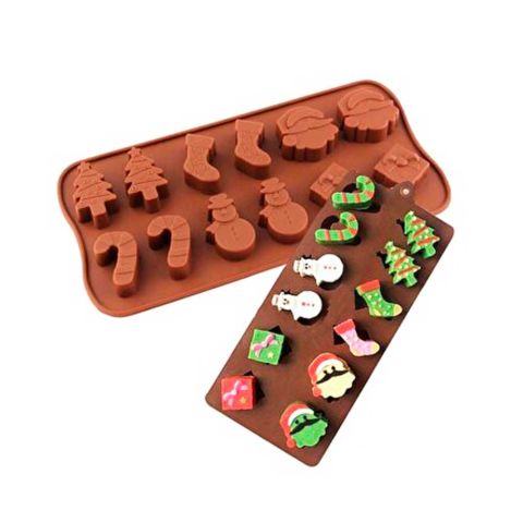 BS-138 SİLİKON ÇİKOLATA KALIBI YILBAŞI - 1