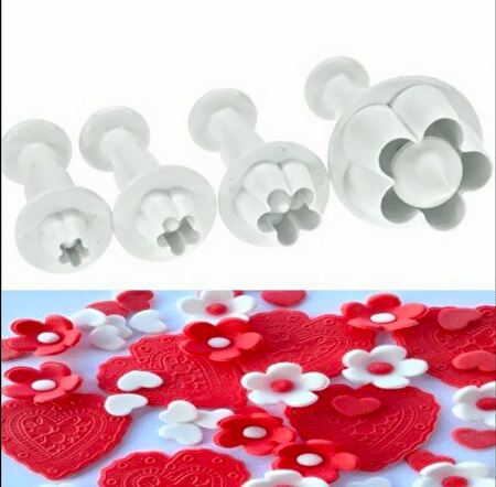 BS-172-3 PLASTİK BASMALI KUPAT SET 4'LÜ ÇİÇEK - 1