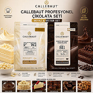 CALLEBAUT DROP 2'Lİ PAKET ( BEYAZ W2 1 KG - BİTTER 811 1 KG ) - CALLEBAUT