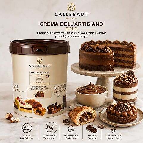 CALLEBAUT ARTİGİANO GOLD %18 FINDIK PRALİN 10 KG - 2