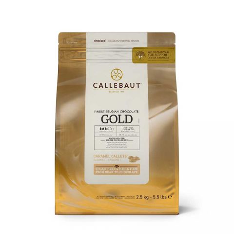 CALLEBAUT BEYAZ ÇİKOLATA KARAMEL GOLD 2.5 KG - 1