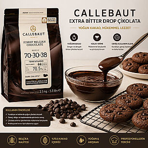 CALLEBAUT EXTRA BİTTER DROP ÇİKOLATA 2,5 KG - 2