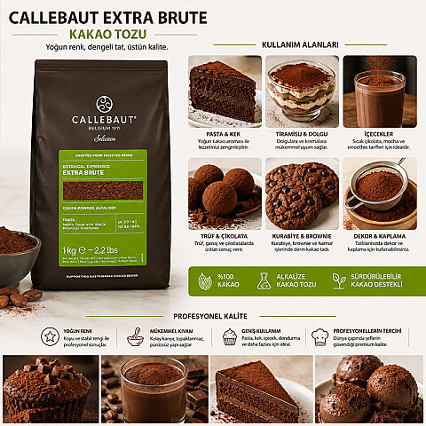 CALLEBAUT EXTRA BRUTE KAKAO 1 KG - 2