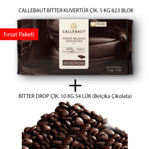  FIRSAT PAKETİ ( Callebaut Bitter Kuv.Çİk. 5 kg - Bitter Drop Çikolata 10 kg Belçika Çikolatası) - DİĞER
