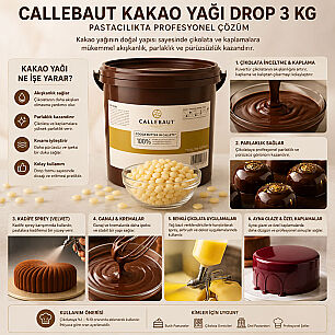 CALLEBAUT KAKAO YAĞI DROP 3 KG - 2