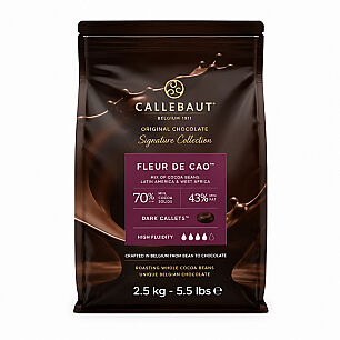 CALLEBAUT ORGINAL CHOCOLATE RUSTIC FLERUR DE CAO -2,5KG - CALLEBAUT