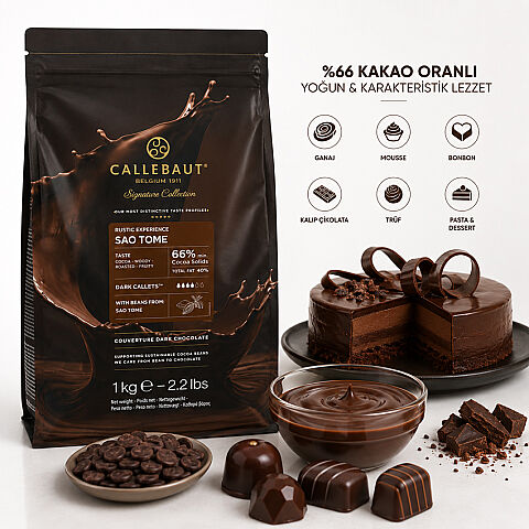 CALLEBAUT ORGINAL CHOCOLATE RUSTIC SAO TOME -1 KG - 2
