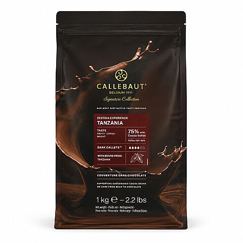 CALLEBAUT SIGNATURE COLLECTION DARK ORGINAL CHOCOLATE ZESTINA TANZANIA-1 KG - 1
